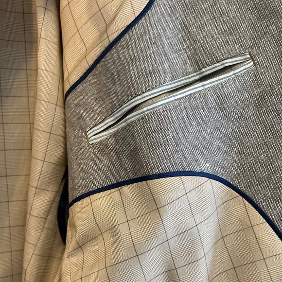 Stafford Tailored Culture Tan Sport Coat Two Button Linen/Cotton 44S Immaculate! - Picture 12 of 12